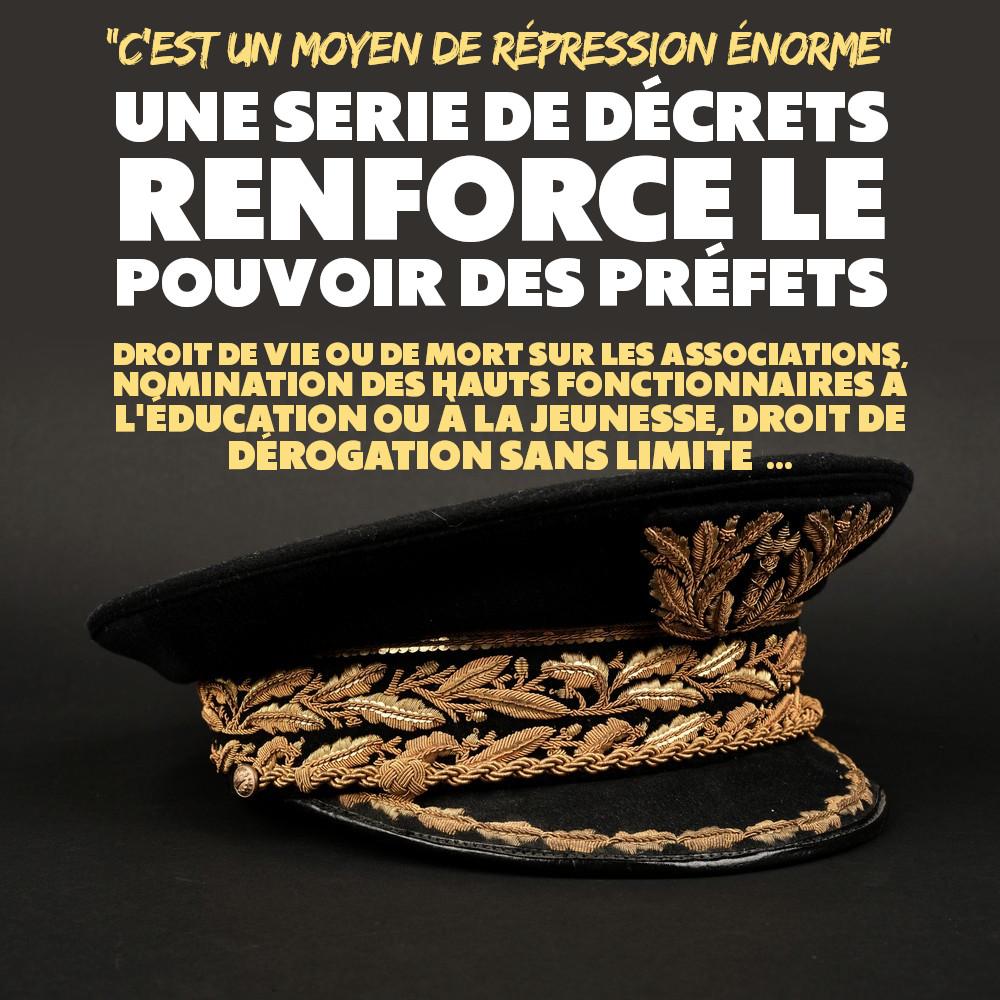 Une casquette de préfet, signe d'un pouvoir sans partage en macronie.