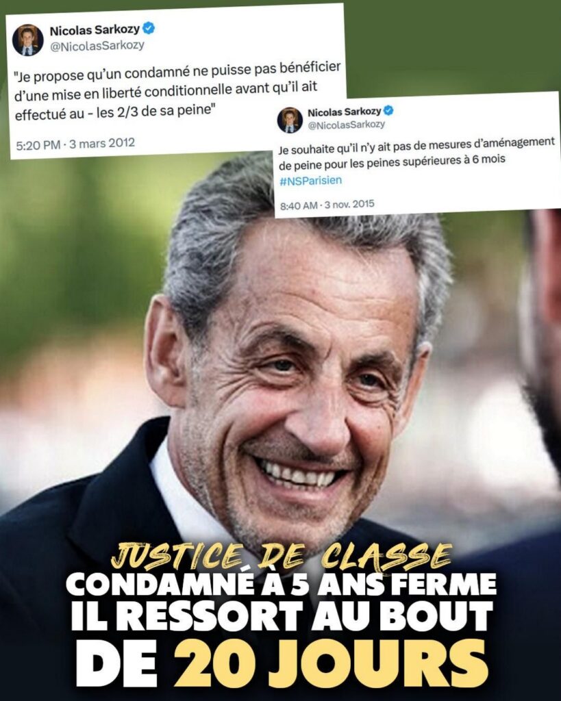 Nicolas Sarkozy peut avoir le sourire : il est libéré après 20 jours de prison seulement.