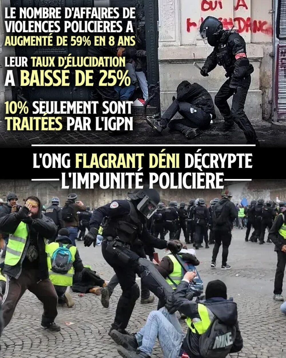 Des policiers tabassent des manifestant·es en toute impunité