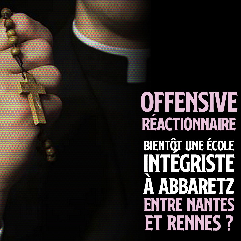 Un curé en soutane tient un chapelet : l'intégrisme avance partout ses pions, jusqu'aux sédévacantistes d'Abbaretz.