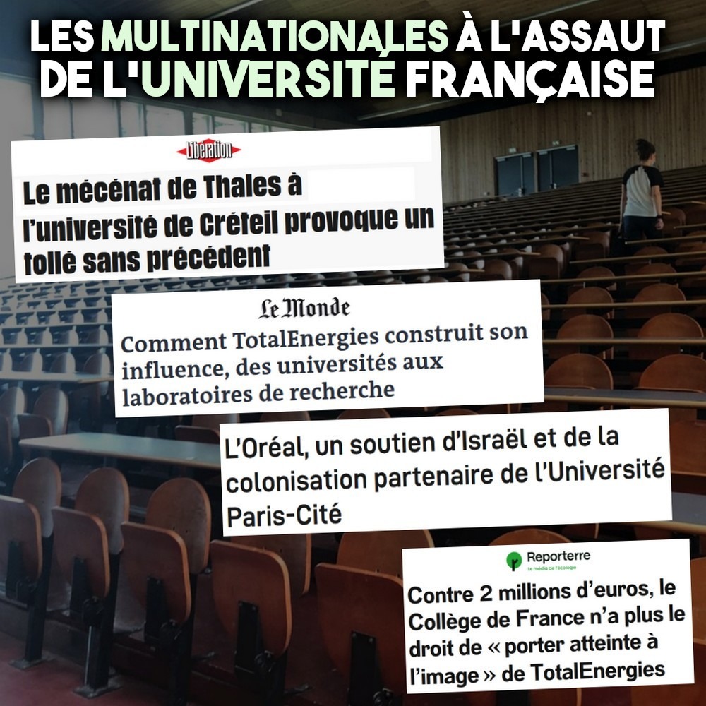 Un amphithéâtre vide : bienvenue dans les coulisses de l’ingérence des entreprises privées et lobbies en tout genre dans l’Enseignement supérieur français