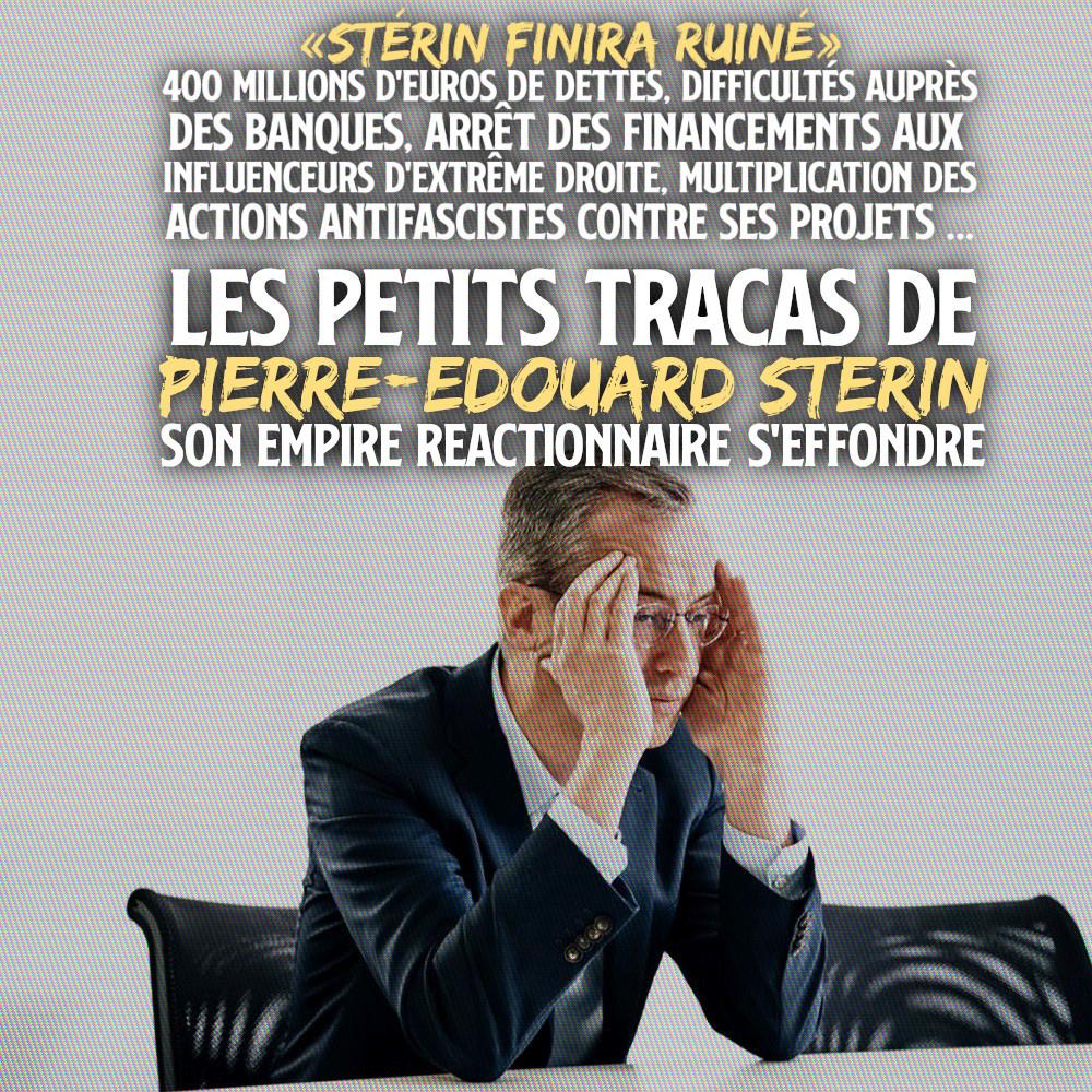 Pierre-Édouard Stérin se prend la tête : à force de faire monter le fascisme, il va finir ruiné. Pas de bol.