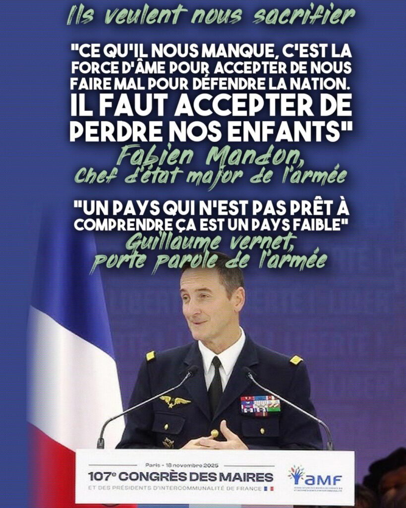 Fabien Mandon, chef d'état-major de l'armée, ouvre beaucoup trop la bouche pour dire des horreurs.