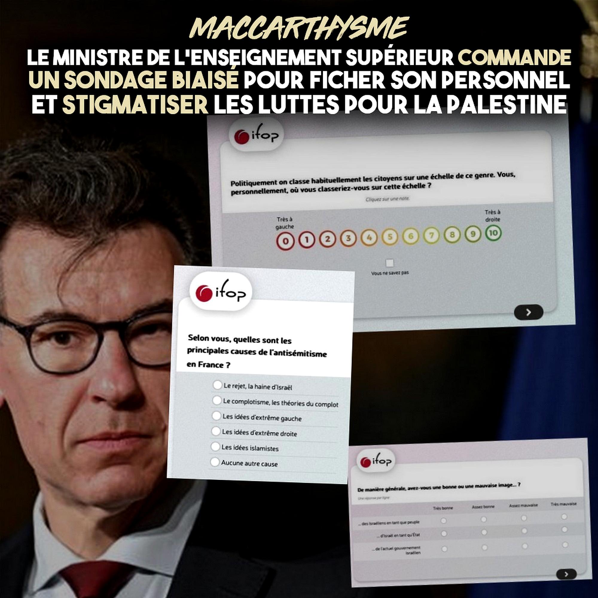 Frédéric Dabi, directeur de l'IFOP, et le sondage Maccarthyste commander pour ficher la gauche à l'université.