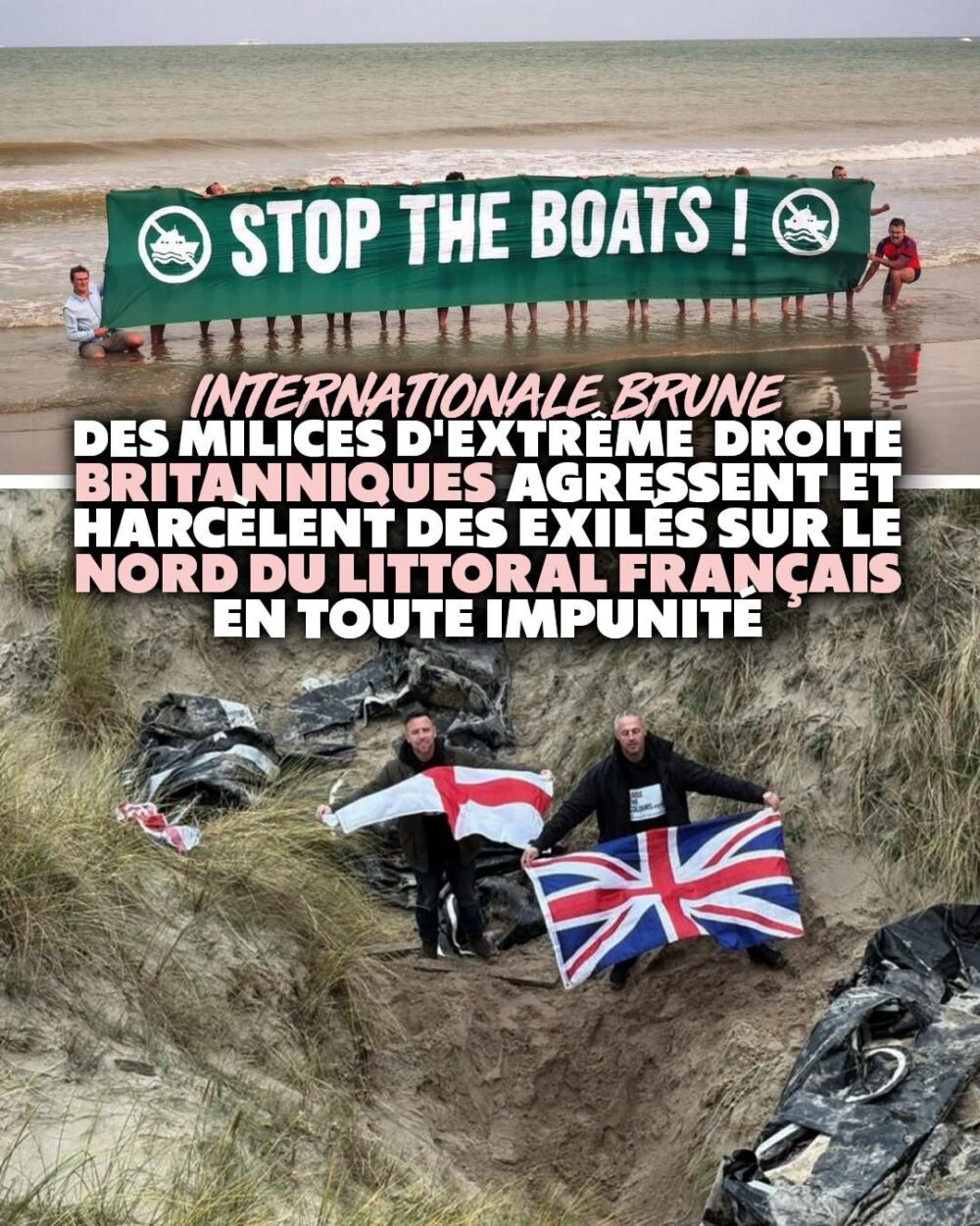 Des milices d'extrême droite britanniques agressent et harcèlent des exilés sur le littoral français en toute impunité