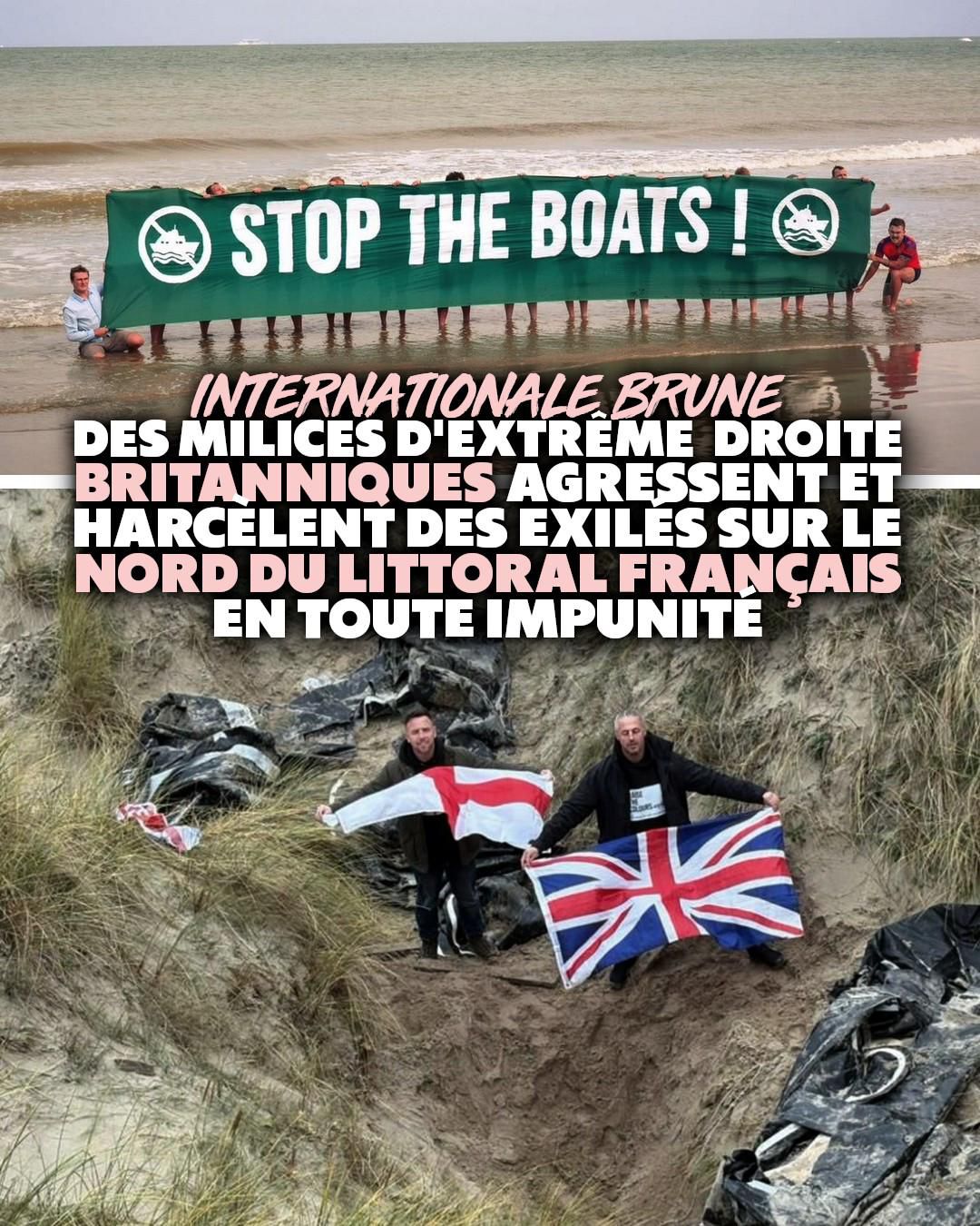 Des milices d'extrême droite britanniques agressent et harcèlent des exilés sur le littoral français en toute impunité