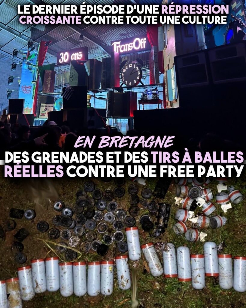 Un stock de grenades utilisée contre la free party de Carhaix le week-end dernier.