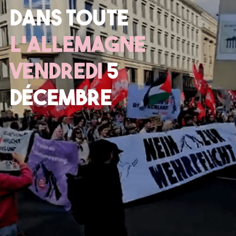 Des cortèges en Allemagne contre le service militaire volontaire.