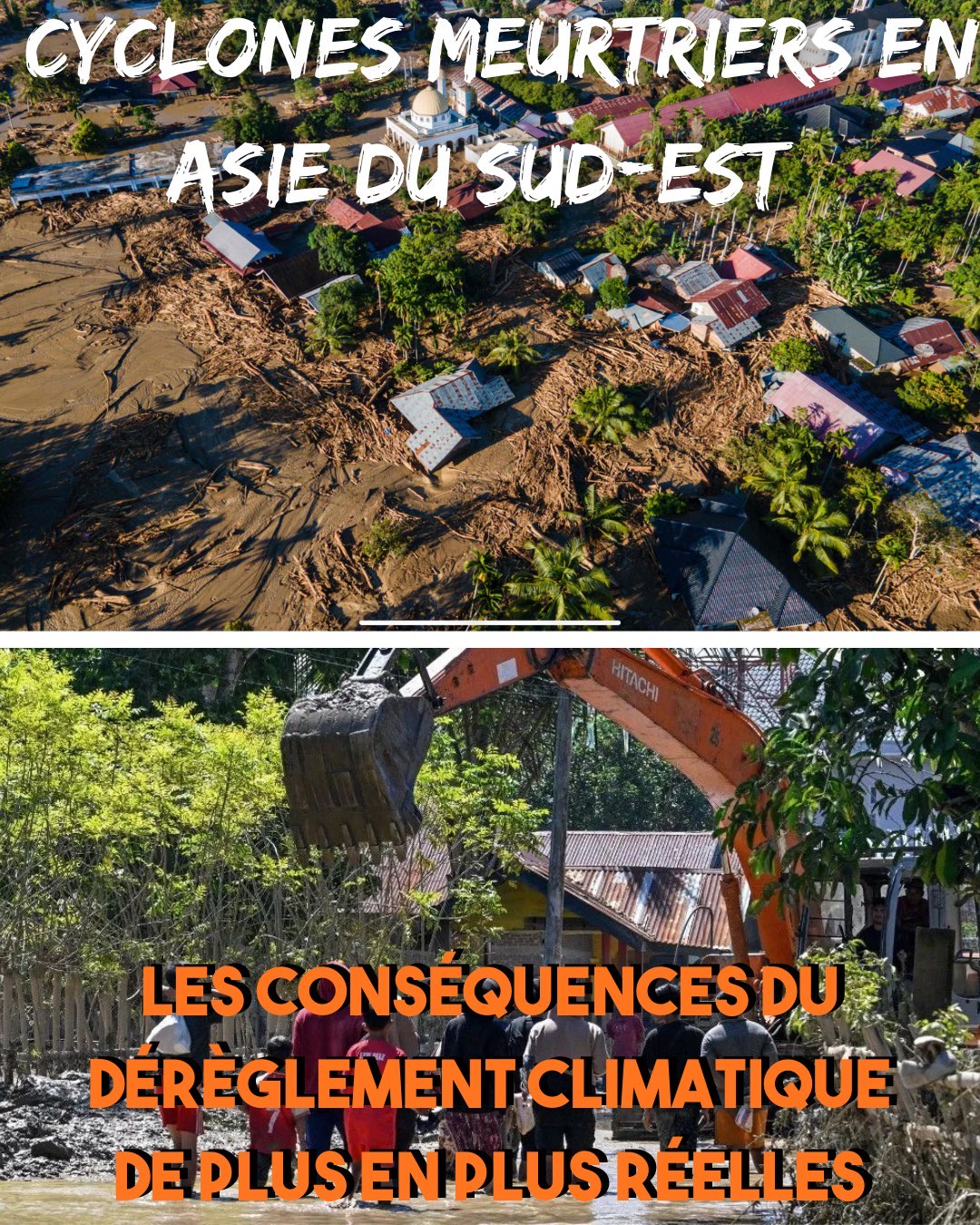 Les ravages des inondations en Asie du sud-est