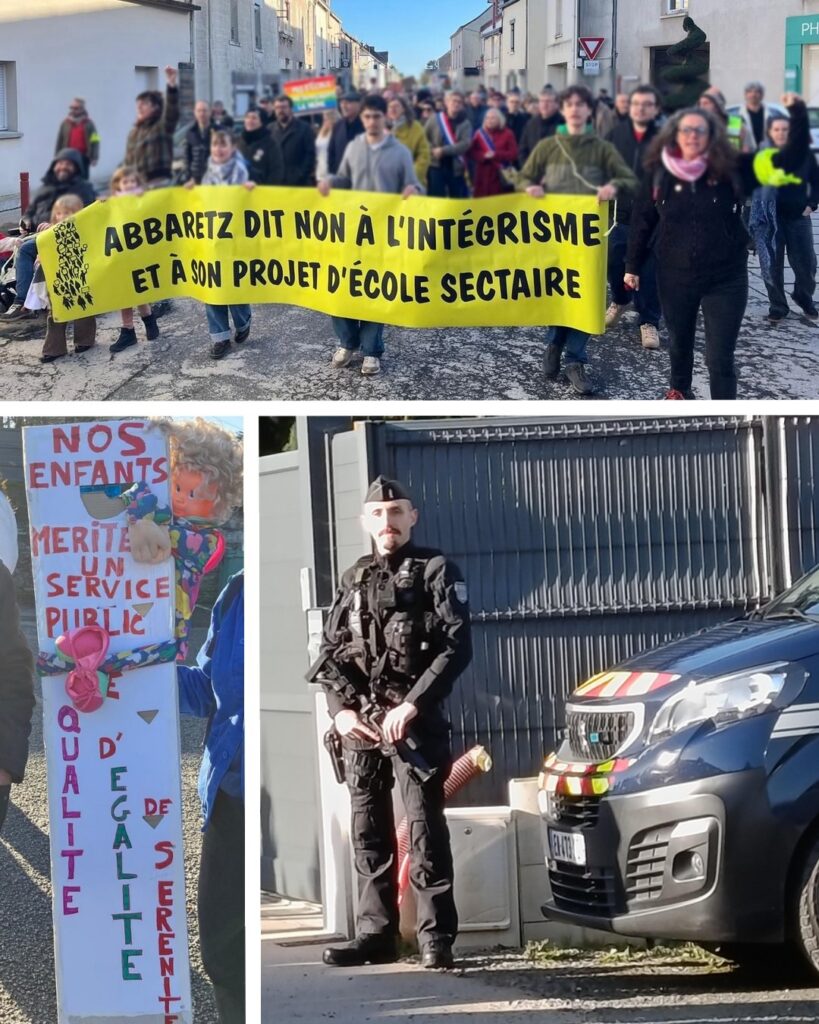 La marche contre l'école sectaire d'Abbaretz a réuni plus d'un millier de personnes.