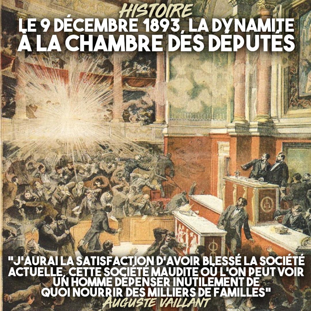 La bombe d'Auguste Vaillant explose à l'Assemblée.