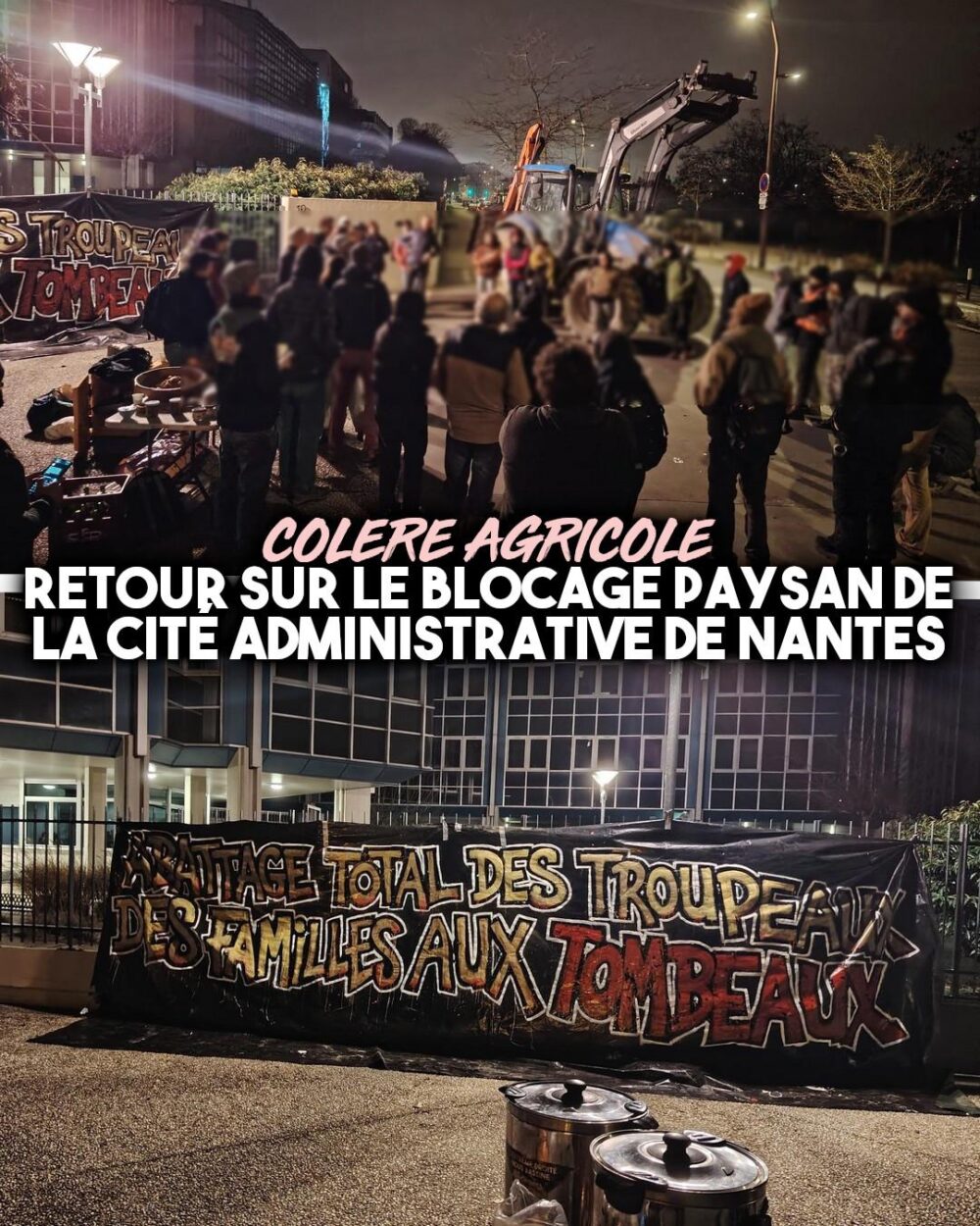 La cité administrative de Nantes bloquée contre l'abattage systématique en cas de DNC.