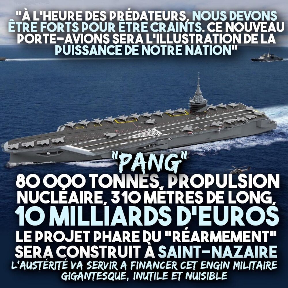 Le projet de PANG, le porte-avions nucléaire que Macron veut faire construire à Saint-Nazaire