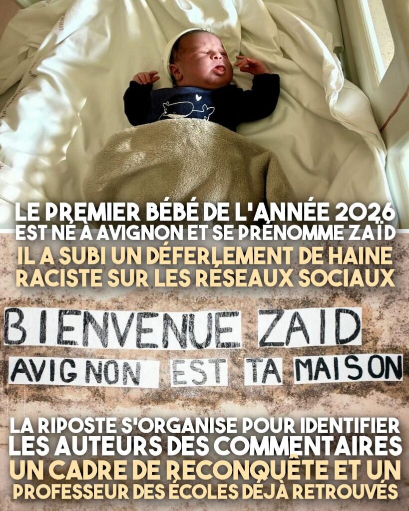 Zaïd, le premier bébé de 2026, est né à Avignon et a déjà subi un torrent de propos haineux.