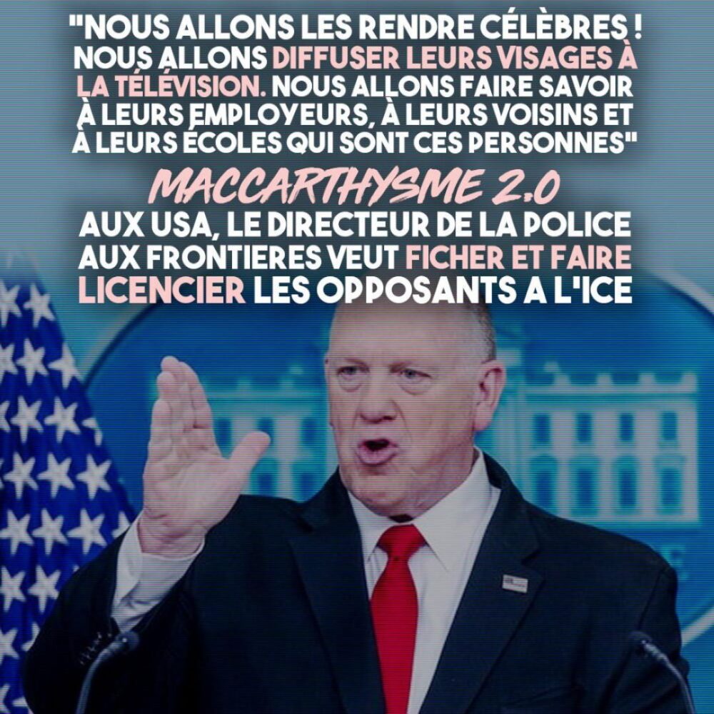 Tom Homan, le directeur de la police aux frontières qui veut ficher et licencier les opposant·es à l'ICE