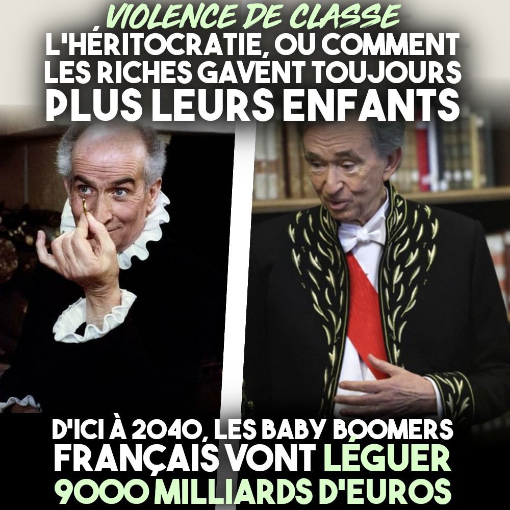Bernard Arnaud intronisé à l'Académie des Sciences Morales et Politiques, alors que l'héritocratie ne cesse de faire croitre les inégalités.