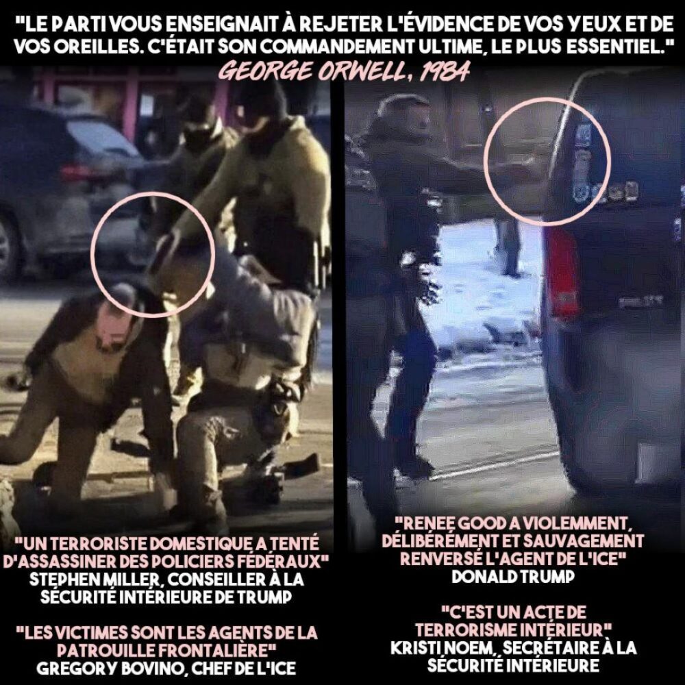 À gauche Alex Pretti, à droite Renee Good, les deux sont exécutés à bout portant par des agents de l'ICE, un geste que parviennent quand même à défendre les gouvernants.