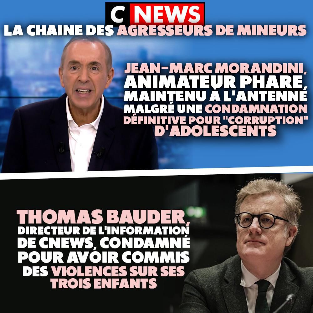 Jean-Marc Morandini et Thomas Bauder, deux agresseurs de mineurs haut placés sur la chaîne CNews.