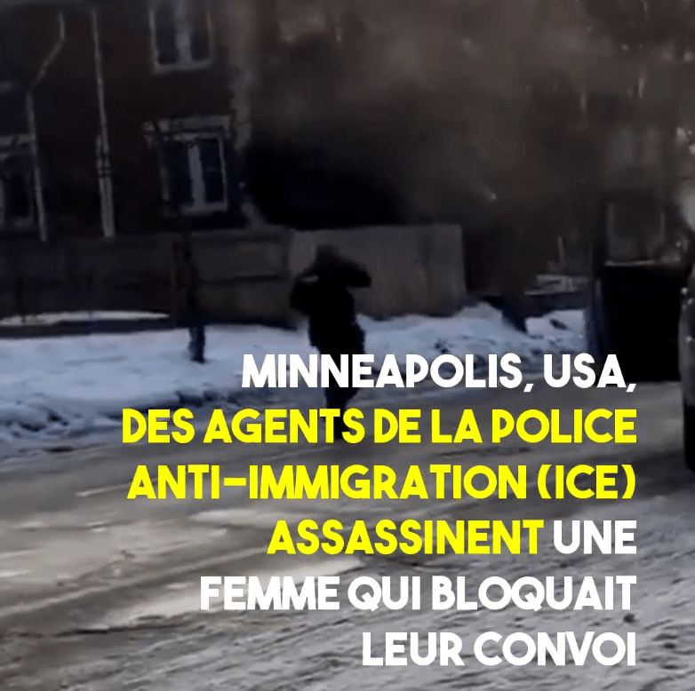 Ce mercredi 7 janvier à Minneapolis, aux USA, femme a été tuée de plusieurs balles dans la tête par un agent de l’ICE
