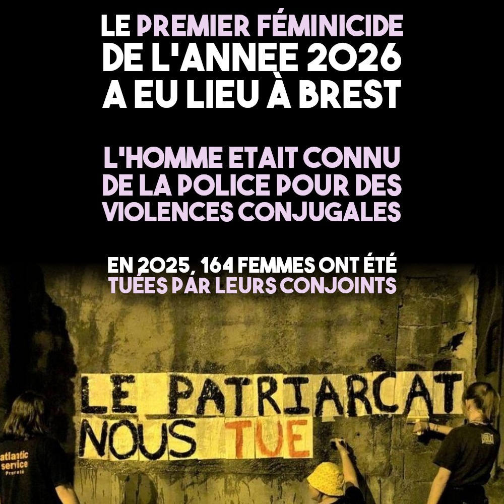 Collage dénonçant les féminicides : "Le patriarcat tue".