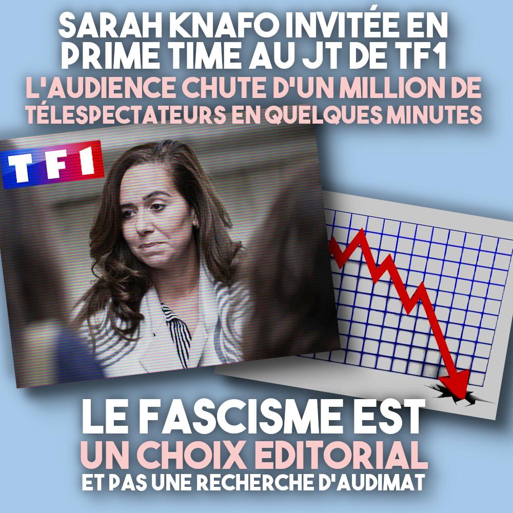 Sarah Knafo, la fasciste qui fait baisser les audiences de TF1.
