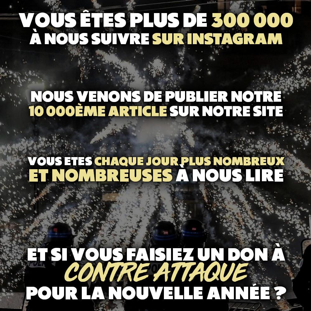 Un feu d'artifice pour fêter les 300.000 abonnés à Contre Attaque sur Instagram