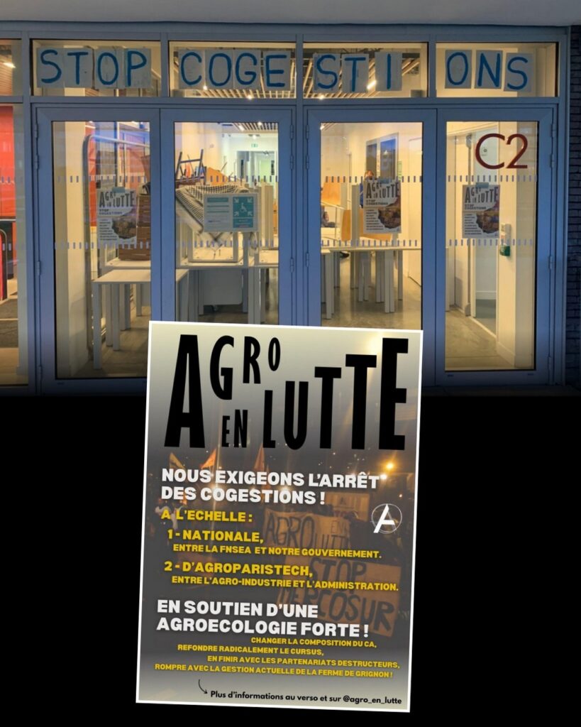 Une AG inter écoles/facs de Saclay a lieu ce soir à 18h sur le campus d’Agro-Paris-Tech afin d’organiser une riposte.