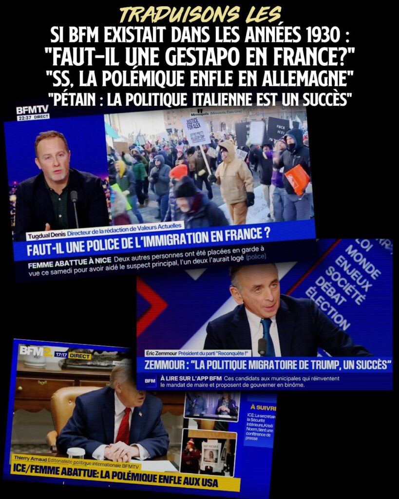 BFM enchaîne les sujets sur l'exemple trumpiste afin de nous habituer au pire.