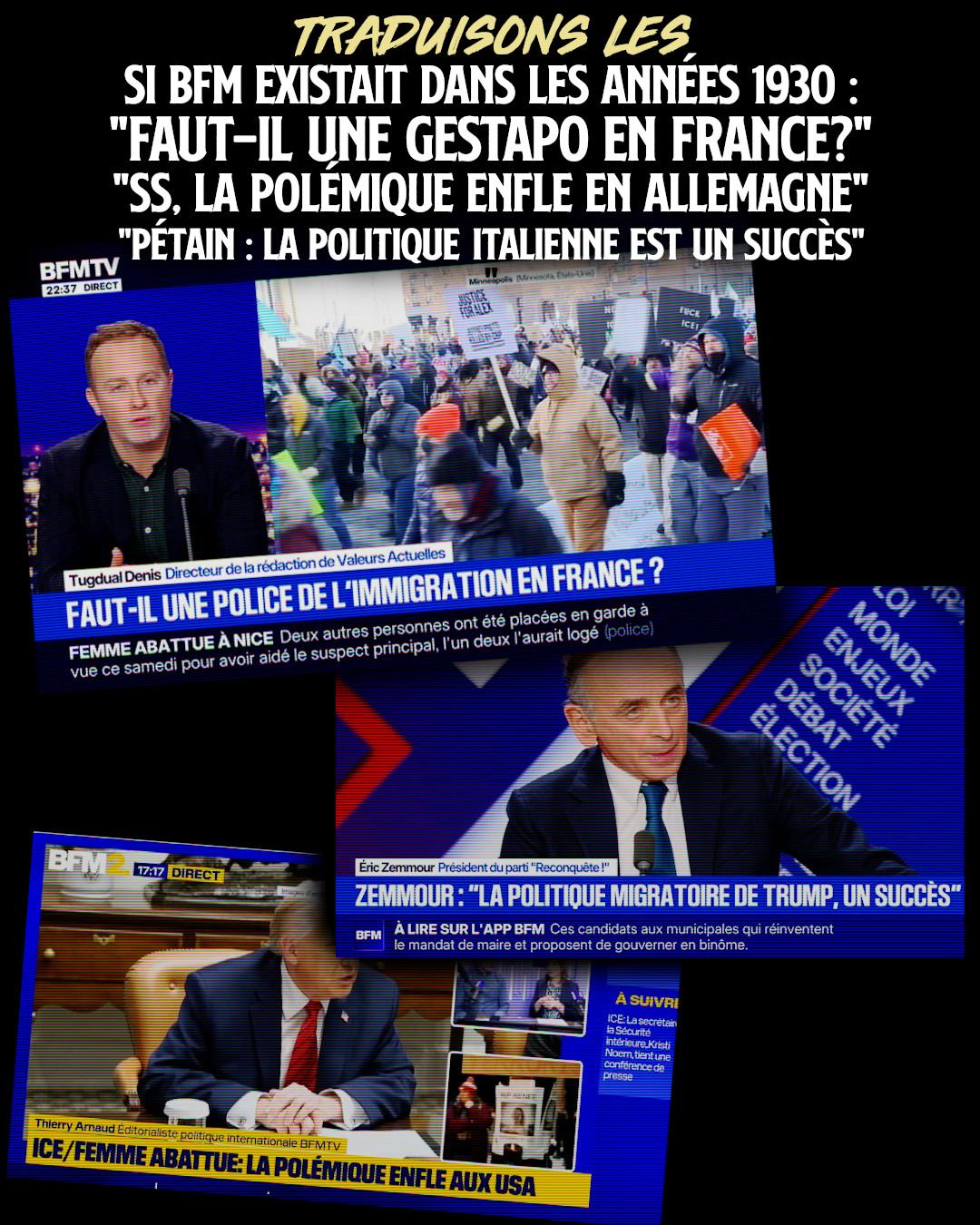 BFM enchaîne les sujets sur l'exemple trumpiste afin de nous habituer au pire.