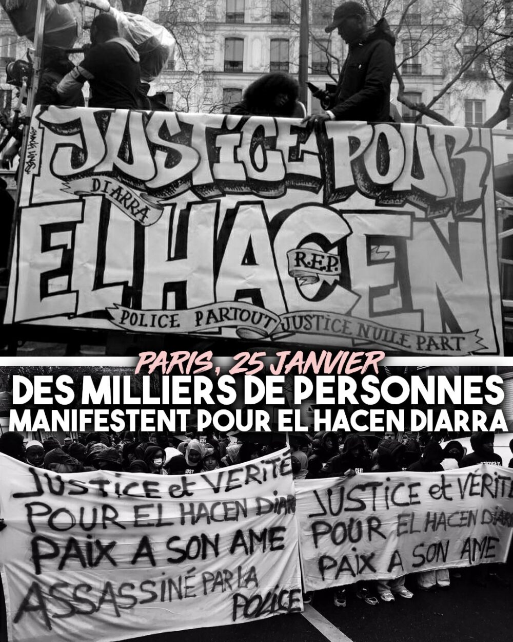 À la manifestation de ce dimanche, des milliers de personnes réclament vérité et justice pour El Hacen