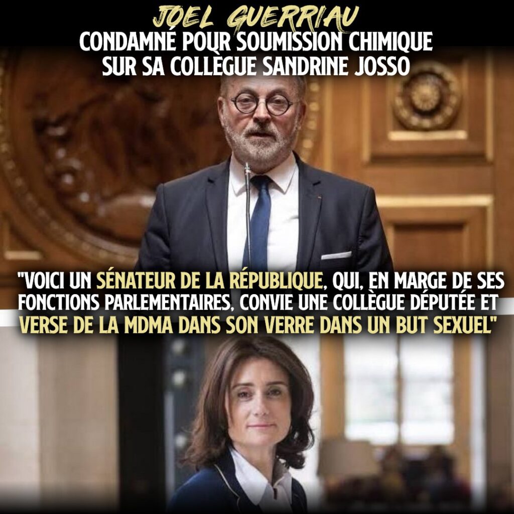 Joël Guerriau à la tribune du Sénat, un porc qui n'hésite pas à soutenir dans ses propos la victime de ses actes, Sandrine Josso.