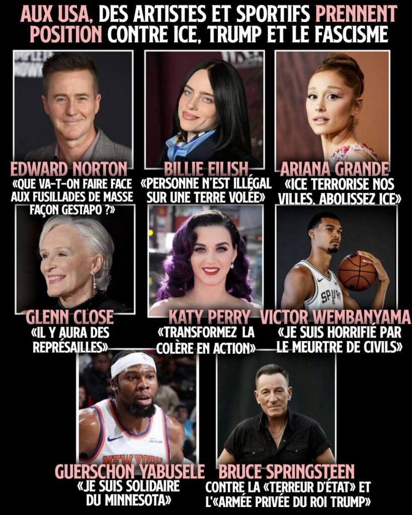 Les stars américaines prennent la parole contre l'ICE et Trump
