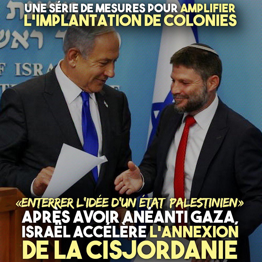 Netanyahou et Smotrich veulent enterrer l'idée d'un État Palestinien