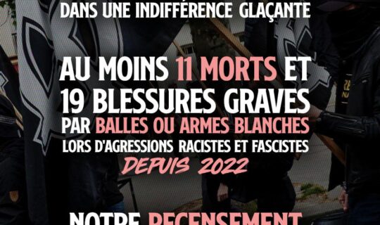 En France, l'extrême droite agresse et tue sans faire les gros titres depuis 2022.