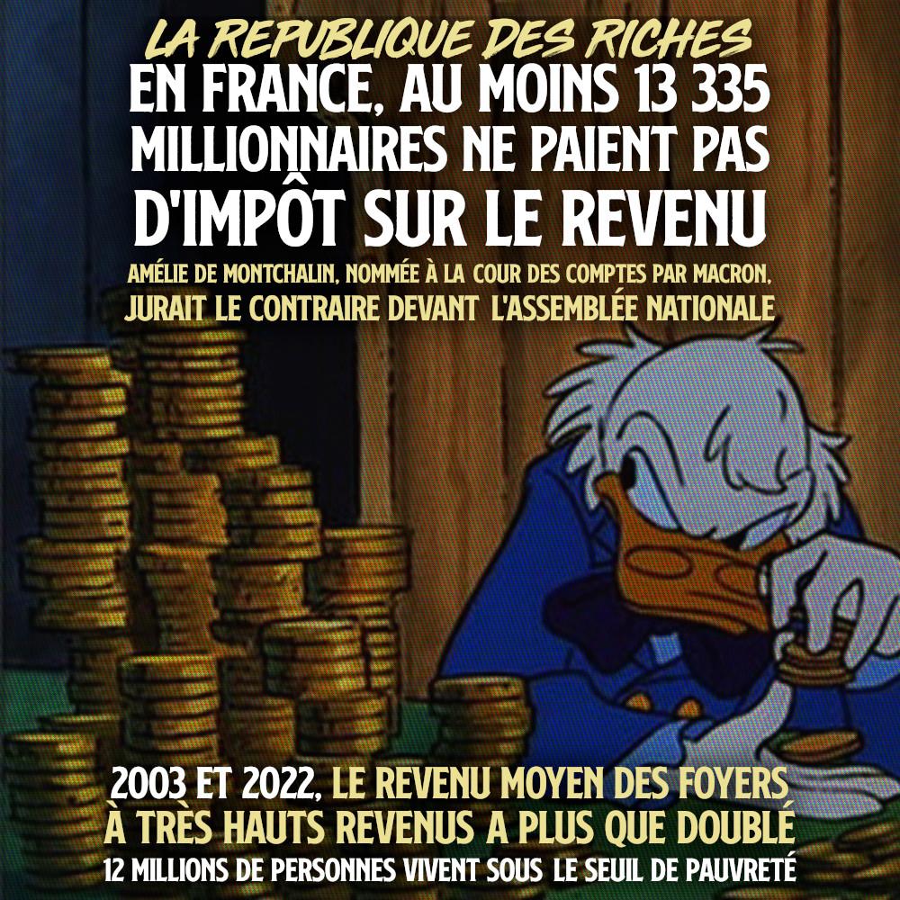 L'Oncle Picsou, la caricature du millionnaire qui refuse de contribuer à l'impôt