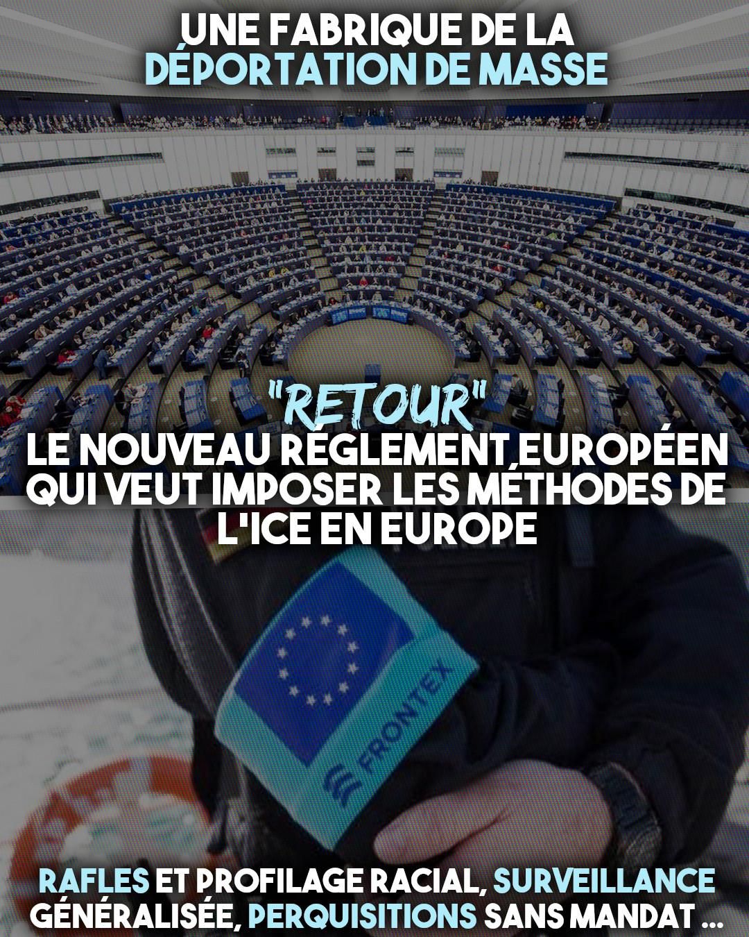 Le Parlement Européen, qui votera le réglement "Retour" ce 9 mars.