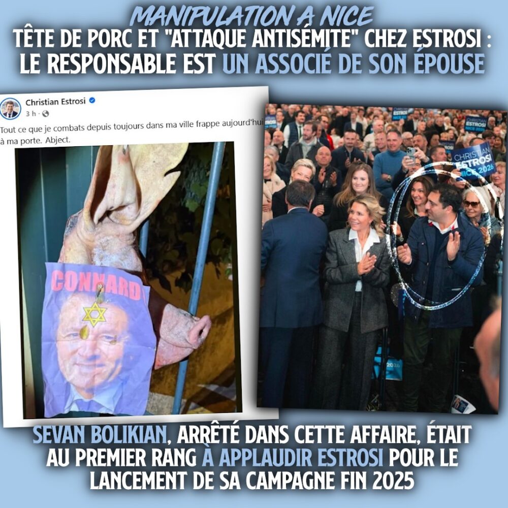 Sevan Bolikian, proche de la compagne d'Estrosi et principal suspect dans l'affaire de la tête de porc à Nice.