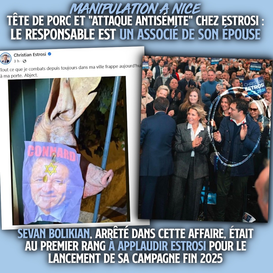 Sevan Bolikian, proche de la compagne d'Estrosi et principal suspect dans l'affaire de la tête de porc à Nice.