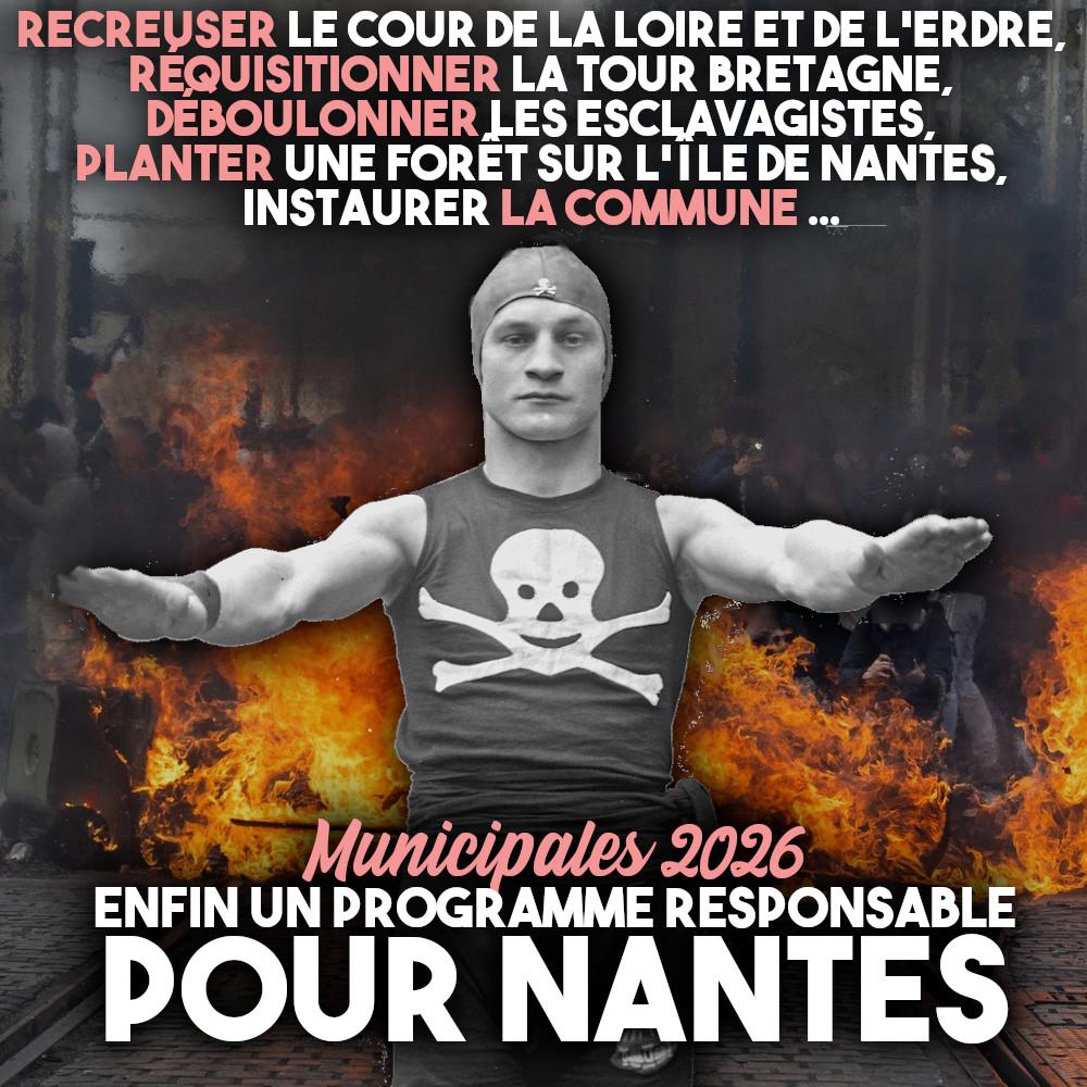 Willy Wolf, ouvrier, acrobate et plongeur devenu icône populaire de la ville de Nantes, vous présente le programme de Contre Attaque pour les municipales.