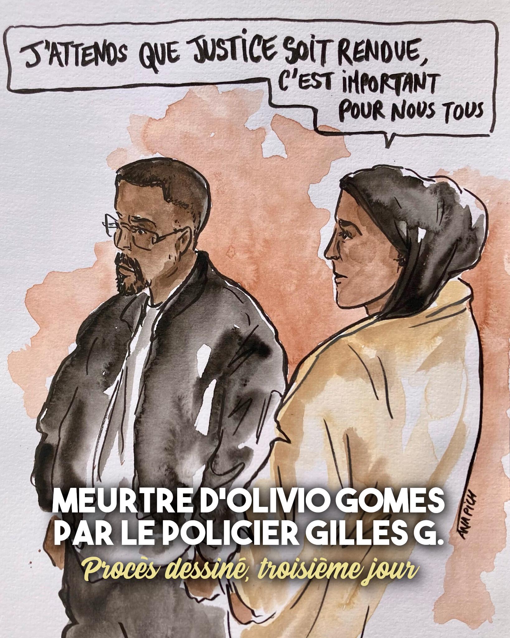 Troisième jour du procès du policier Gilles G. pour le meurtre d'Olivio Gomes