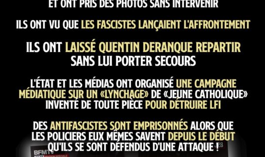 Une nouvelle image de Quentin Deranque au sol, prise par des policiers, dévoilant ainsi l'ampleur du scandale d'État que représente la polémique autour de sa mort.