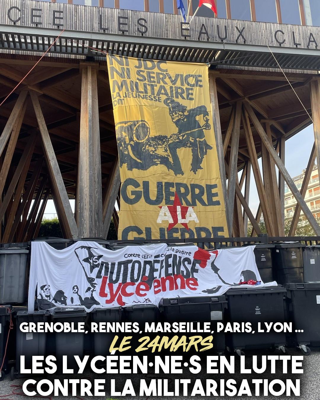 Contre la guerre, la jeunesse en lutte dans les lycées