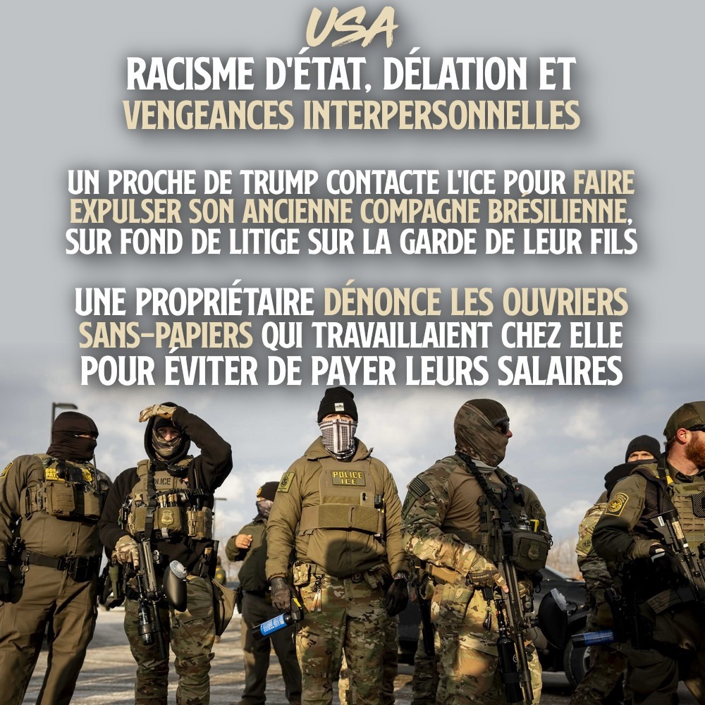 Des agents de l'ICE habillés en treillis pour mener des rafles racistes.