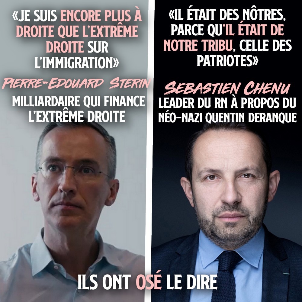 Pierre-Édouard Stérien et Sébastien Chenu, deux fascistes qui y vont franco dans leurs déclarations.