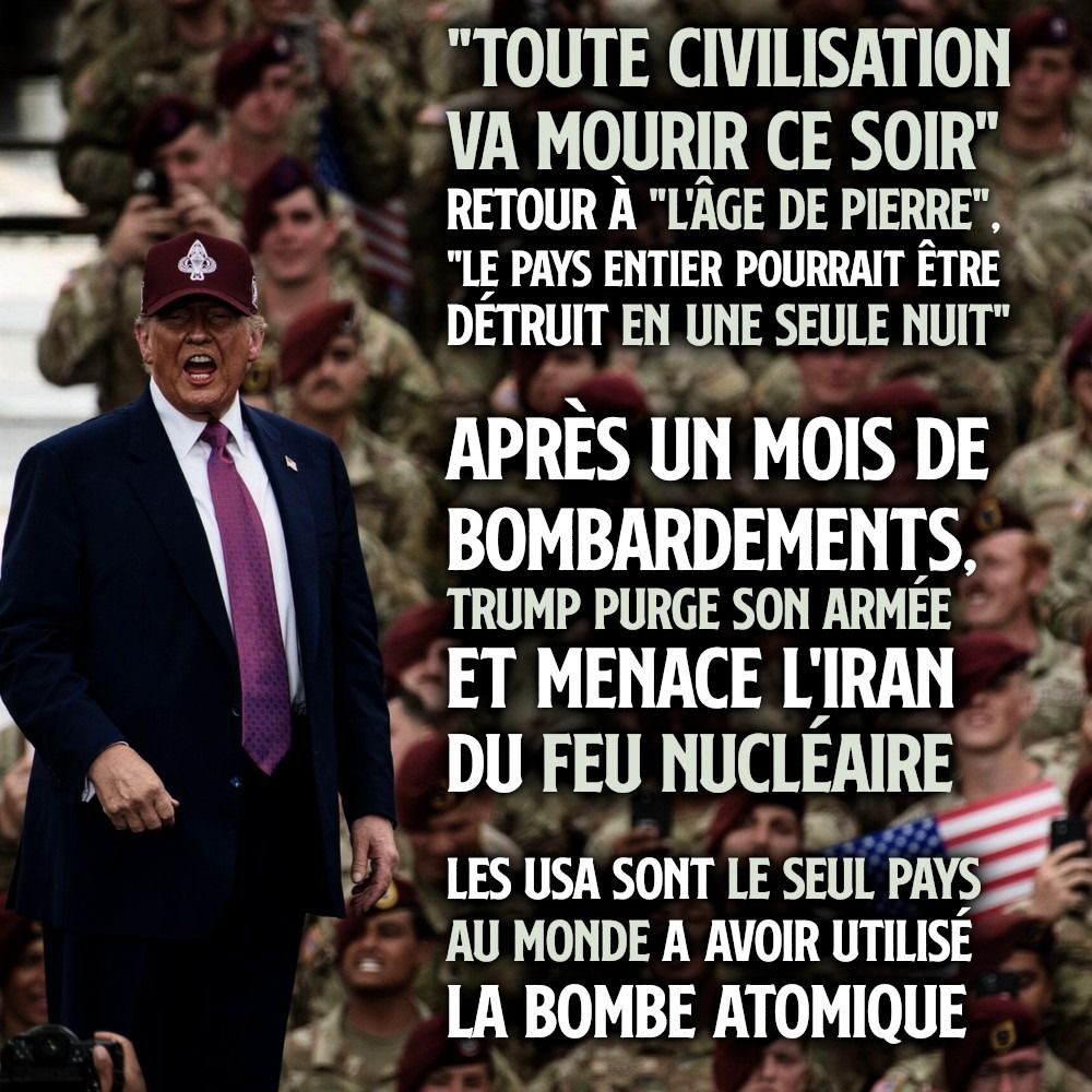 Donald Trump lors d'un discours devant l'armée US : le président de la première puissance mondiale menace l'Iran de frappes nucléaires.