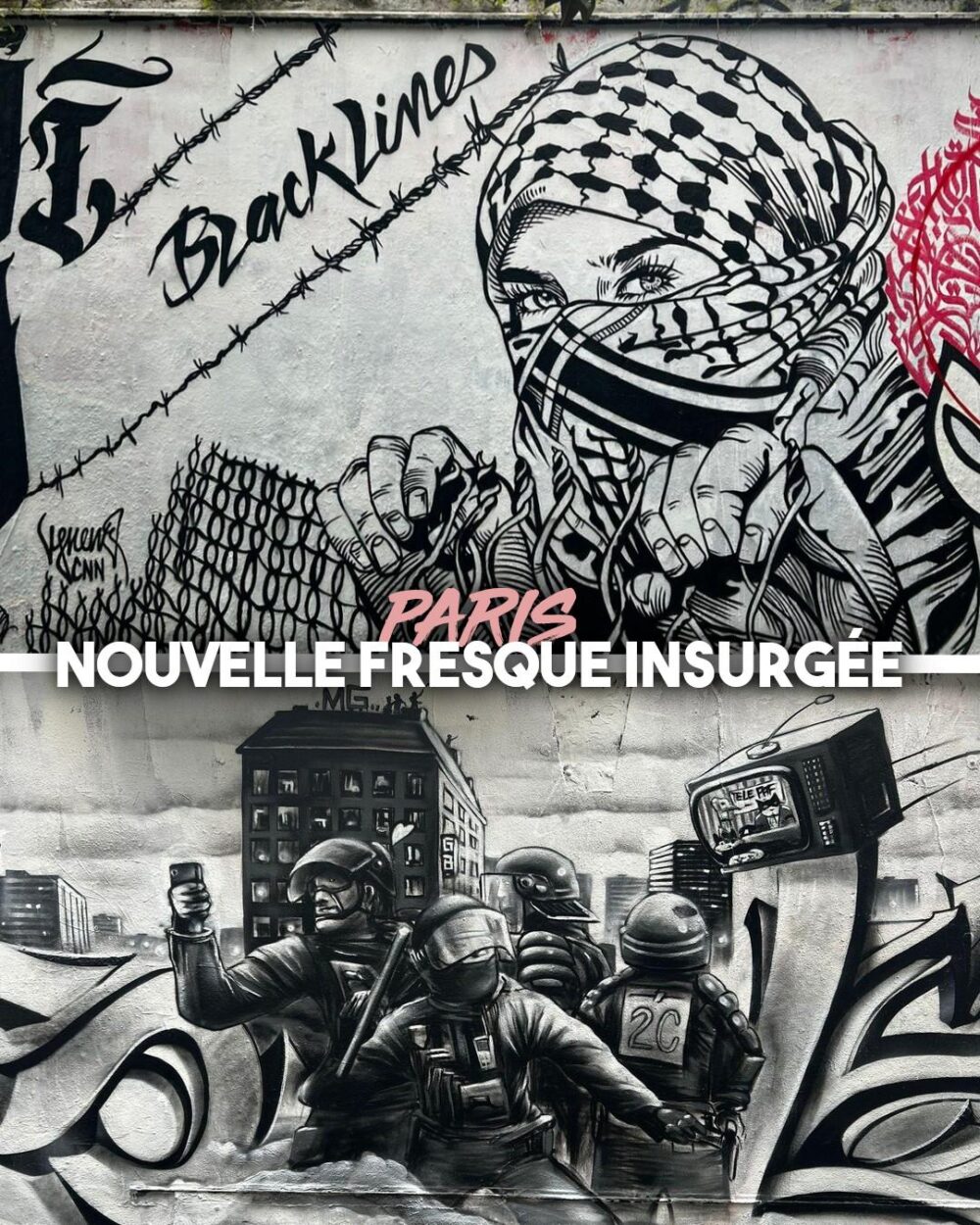La dernière fresque de Black Lines, une véritable insurrection graphique