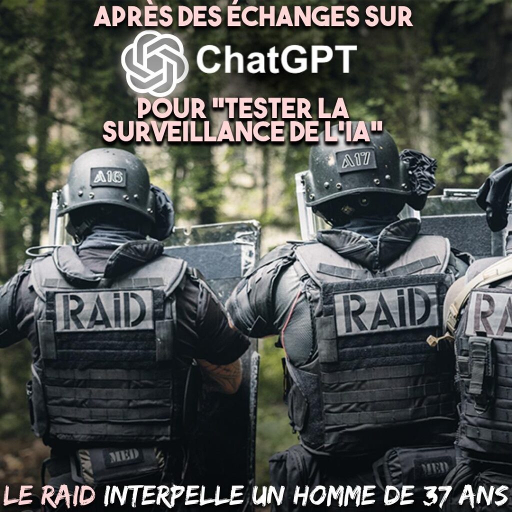 Les forces d'interventions du RAID qui sont intervenues à Strasbourg sur la base d'une conversation avec Chat GPT