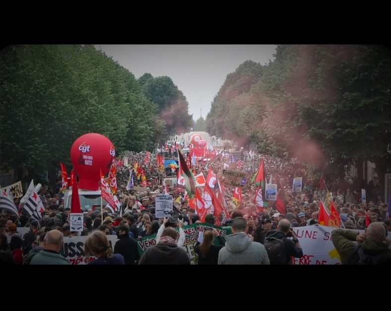 La foule réunie pour le Premier Mai à Nantes