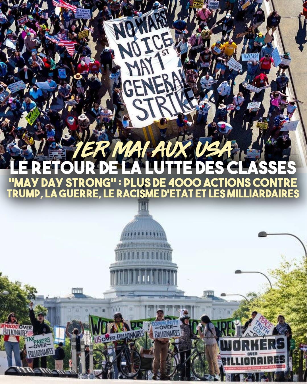 «May day strong» : plus de 4000 actions contre Trump, la guerre, le racisme d'État et les milliardaires aux USA