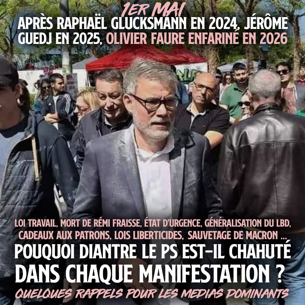Olivier Faure enfariné lors de la manifestation du 1er Mai à Amiens